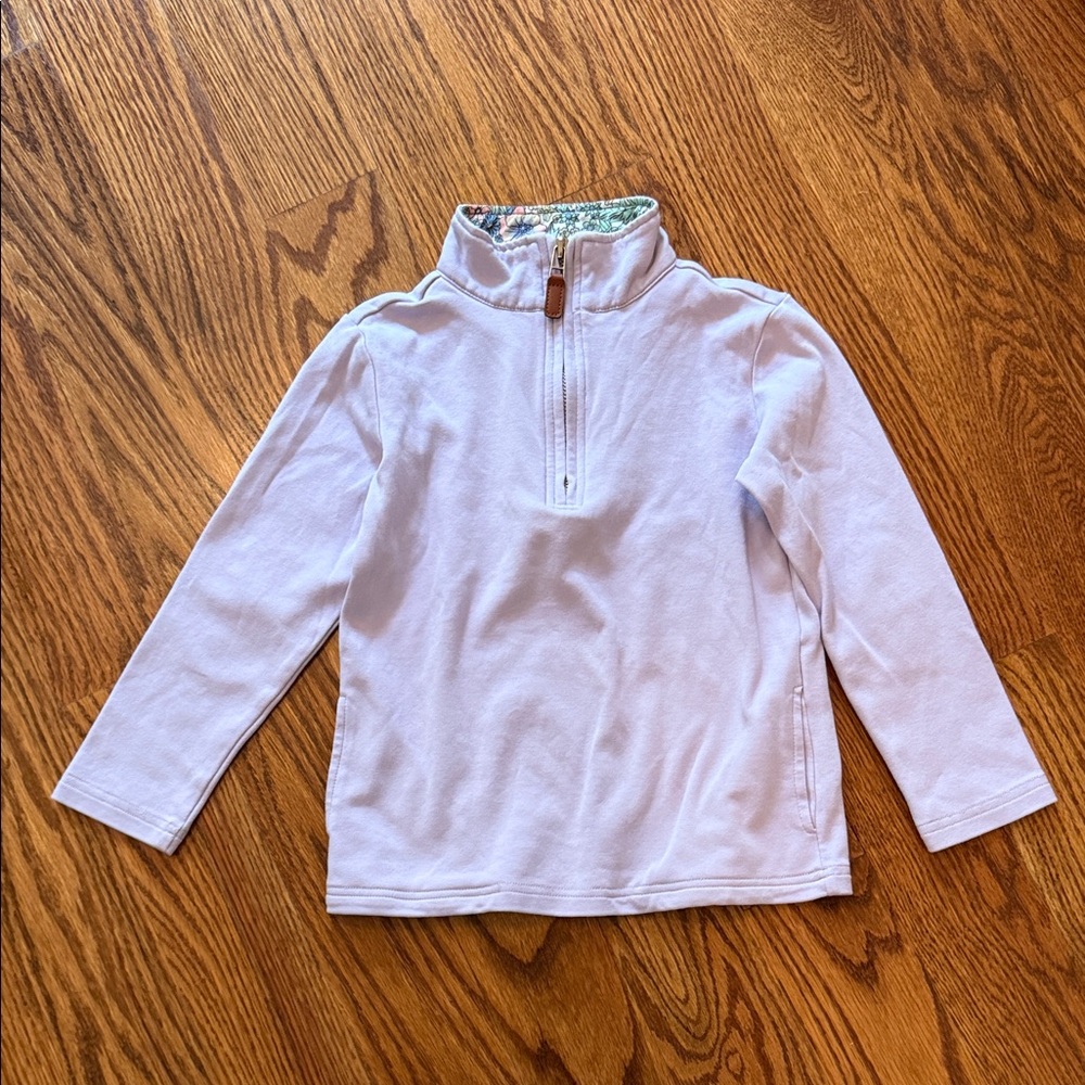 Grace Kids Cream Long Sleeve Top with Zipper
